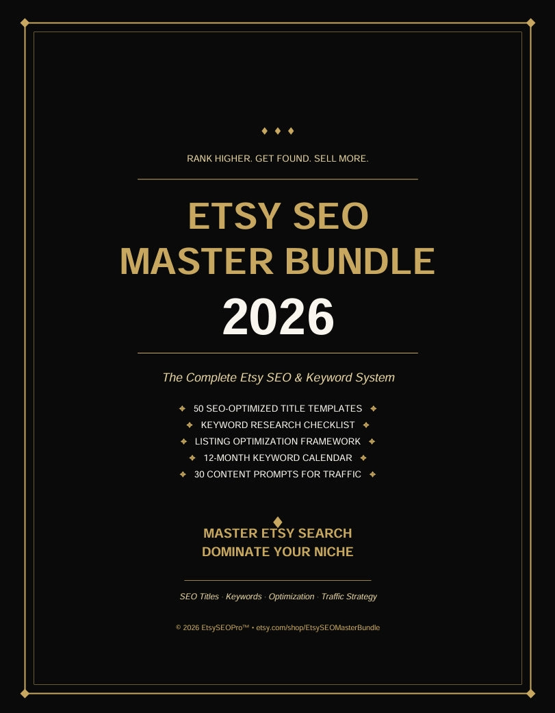 Etsy SEO Master Bundle 2026 | Keyword & Listing Optimization Guide